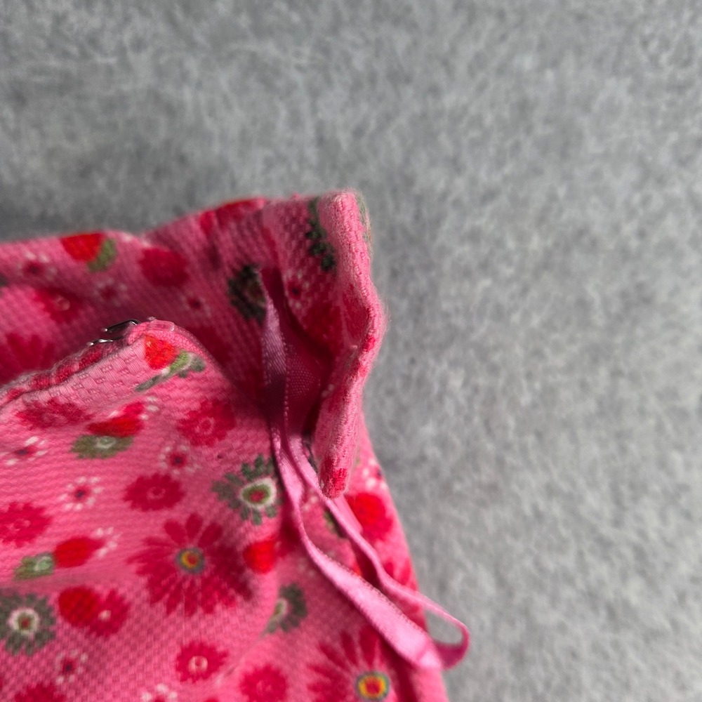 Madison Studio Cropped Pants Womens 14 Pink Floral Ditsy Print Side Zip Cotton - Picture 5 of 8